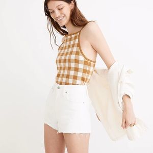 NWT Madewell Gingham Apron Sweater Tank size Medium ND755